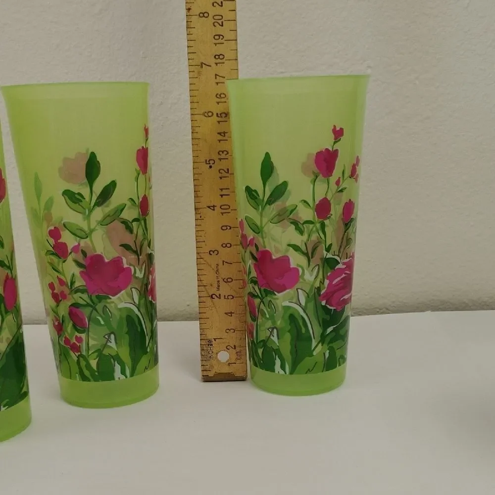 Floral Green Tumblers Set